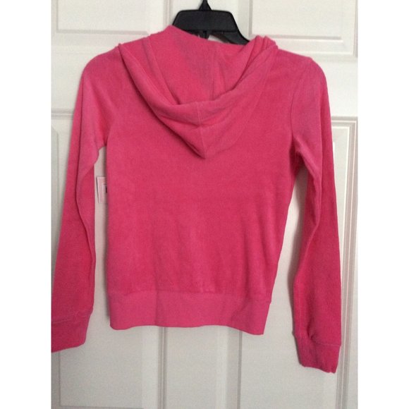 NWT, Juicy Couture, Girls Size 10, Black Label Terry Hoodie, Orig Msrp $78.50 - Picture 4 of 7